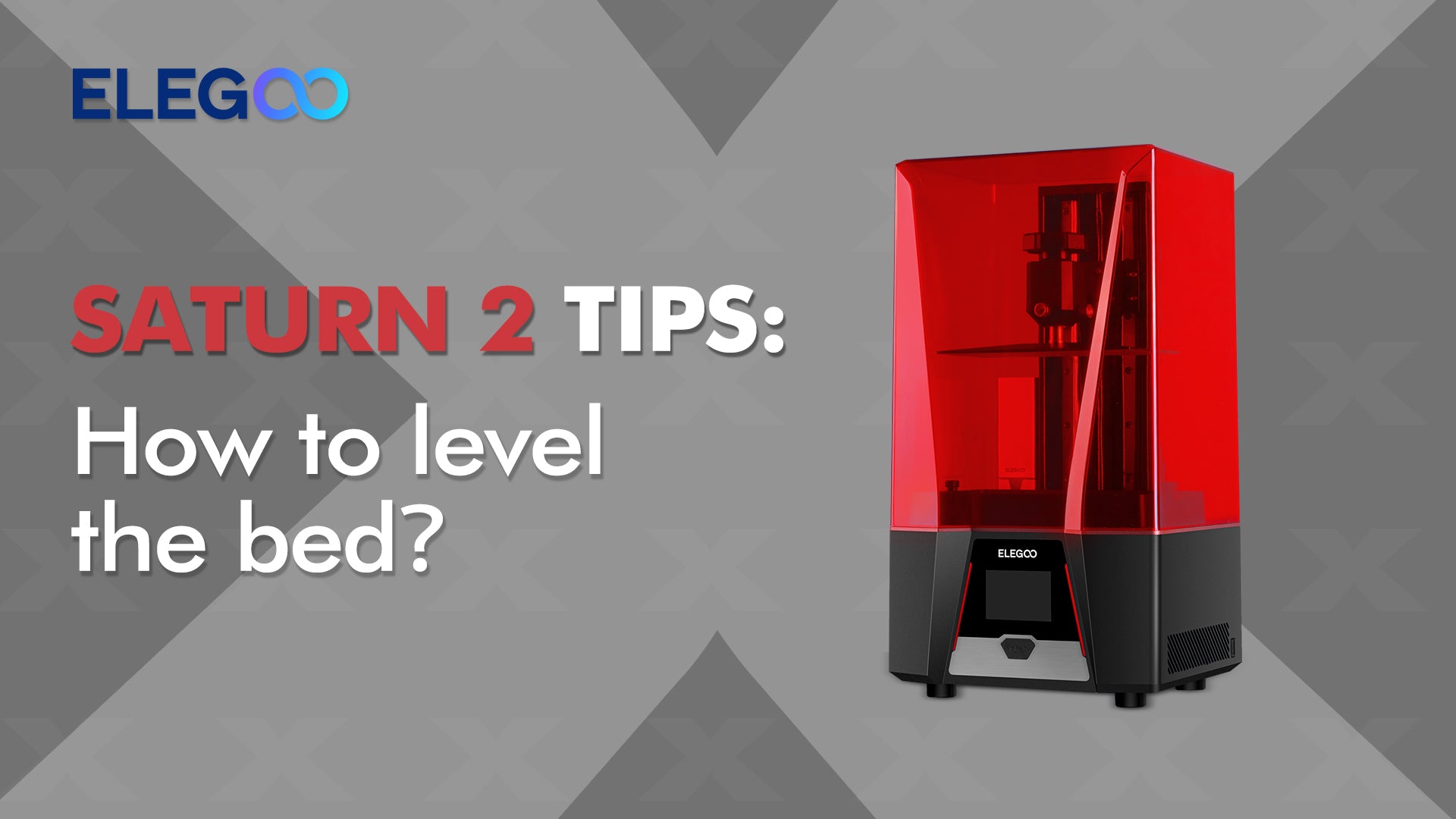 ELEGOO SATURN 2 How to level the bed? ELEGOO Official