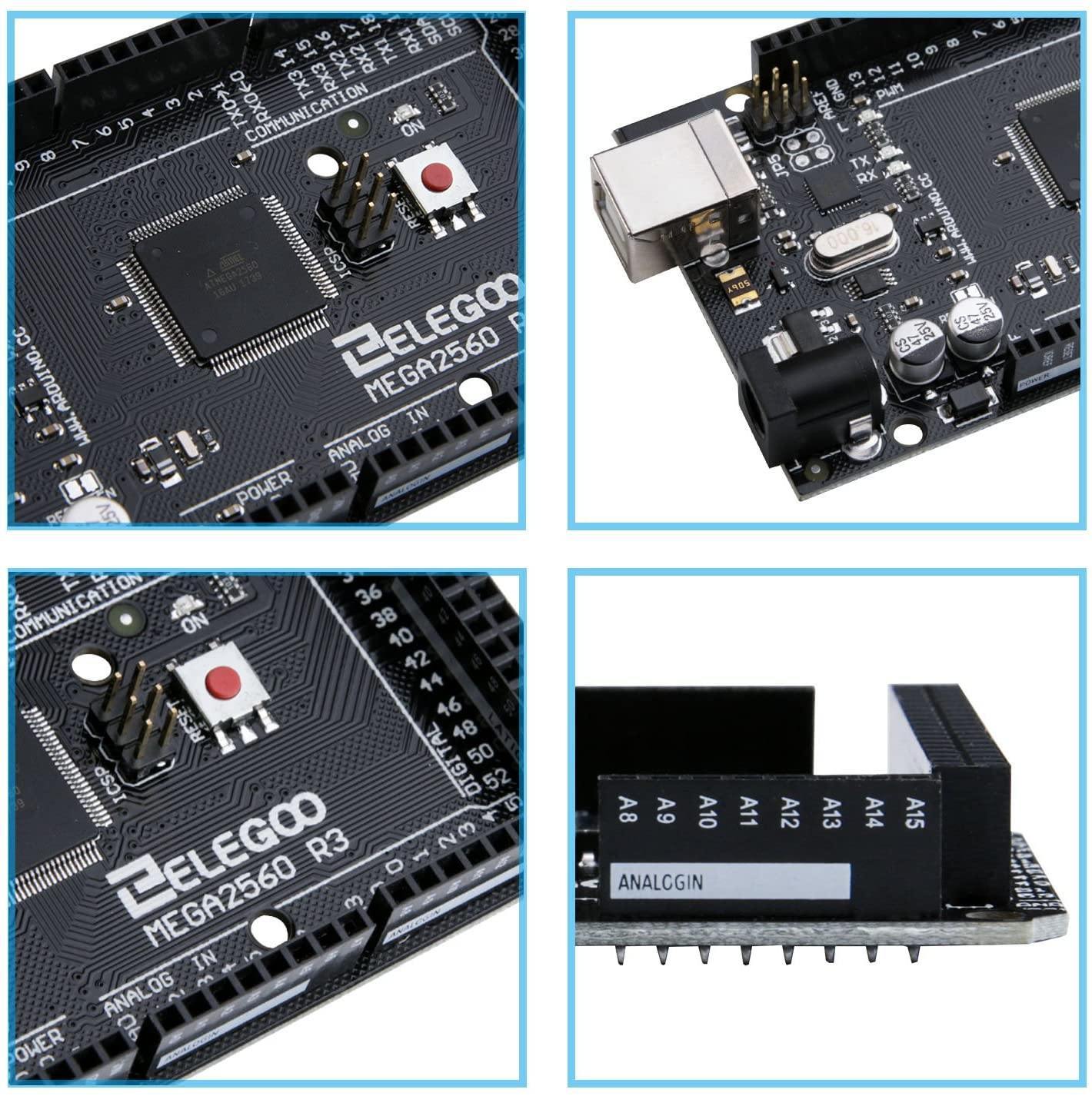 ELEGOO MEGA 2560 R3 Board with USB Cable Compatible with Arduino IDE Arduino STEM Kits elegoo-shop