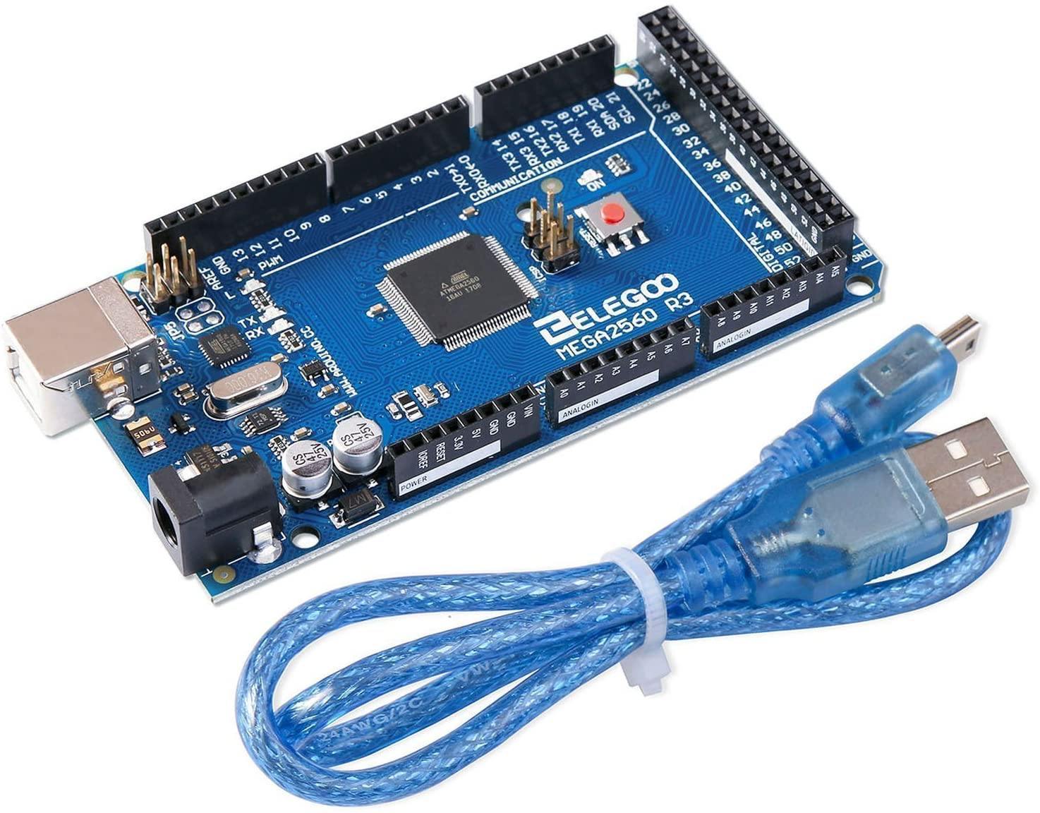 ELEGOO MEGA 2560 R3 Board with USB Cable Compatible with Arduino IDE Arduino STEM Kits elegoo-shop blue