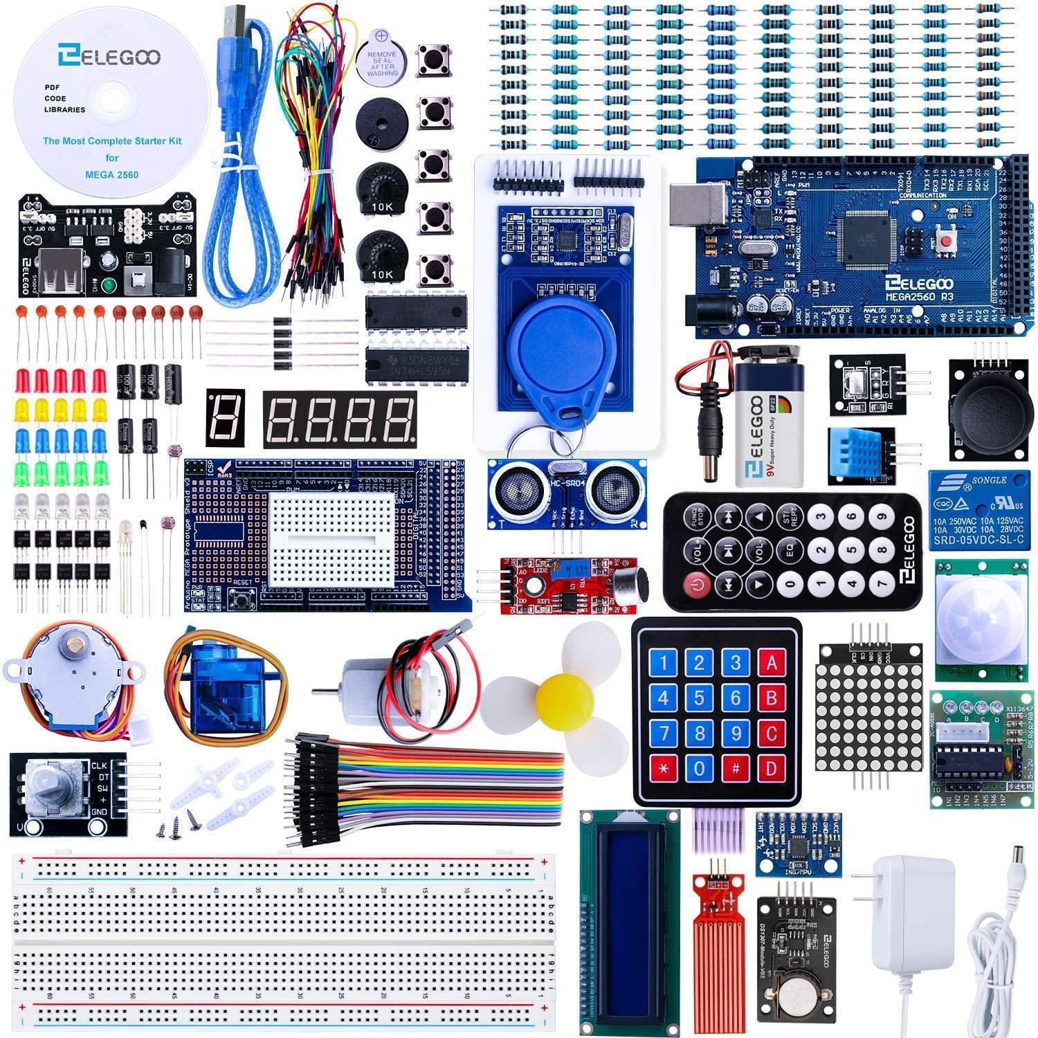 ELEGOO Mega 2560 The Most Complete Starter Kit Compatible with Arduino IDE Arduino STEM Kits elegoo-shop
