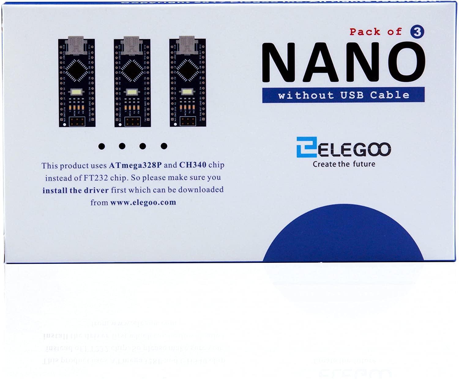ELEGOO Nano V3.0 Compatible With Arduino IDE (x3) Arduino STEM Kits elegoo-shop