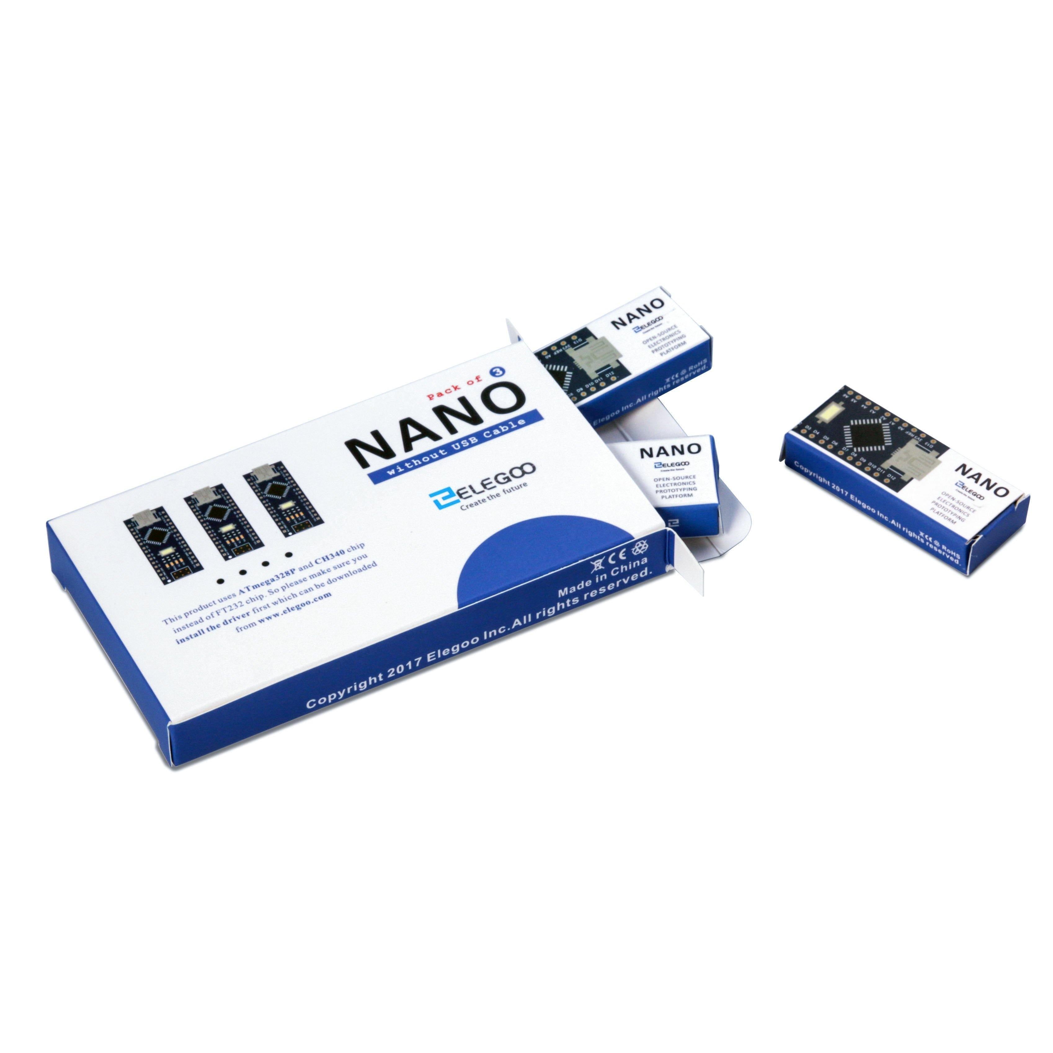 ELEGOO Nano V3.0 Compatible With Arduino IDE (x3) Arduino STEM Kits elegoo-shop