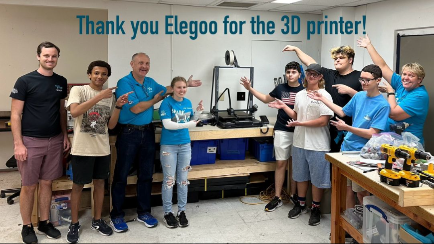 ELEGOO Established Sponsorship with Shark Attack FRC Team 744 to Assist Print Robot Components for Competition