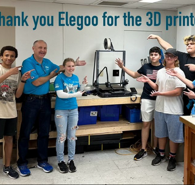 ELEGOO Established Sponsorship with Shark Attack FRC Team 744 to Assist Print Robot Components for Competition