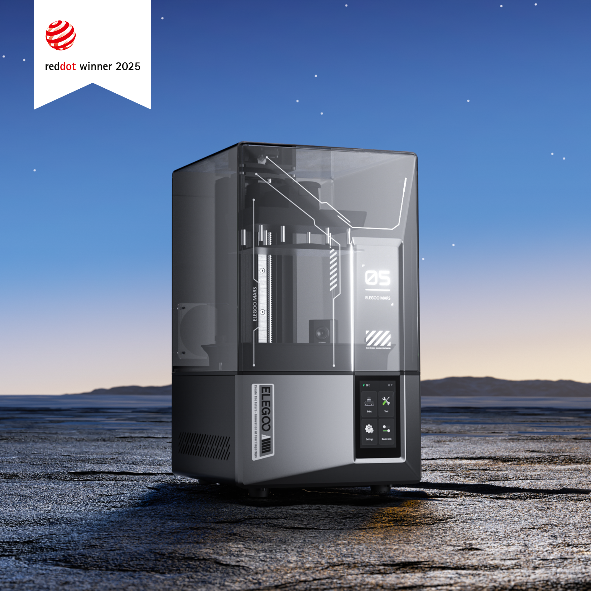 ELEGOO Mars 5 Ultra Honored with the 2025 Red Dot Design Award