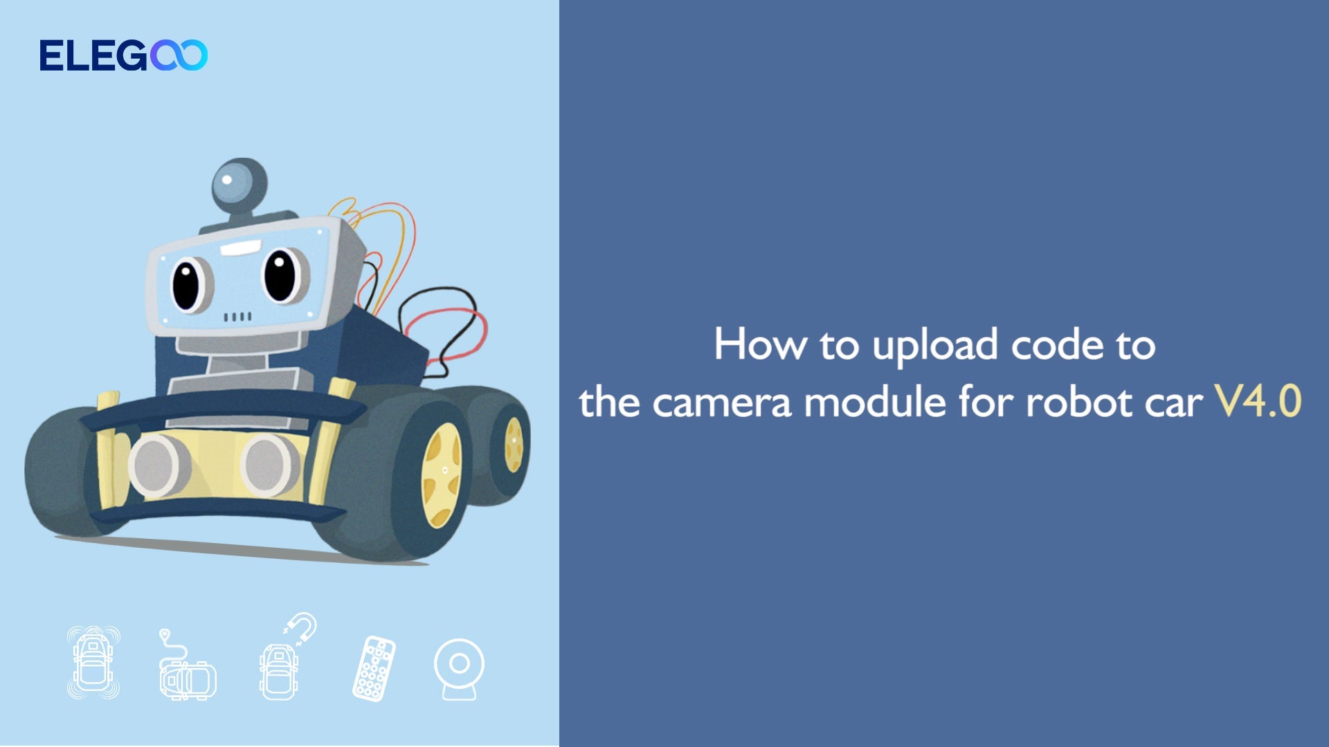 ELEGOO Smart Robot Car V4.0 with camera: Upload code to the camera module