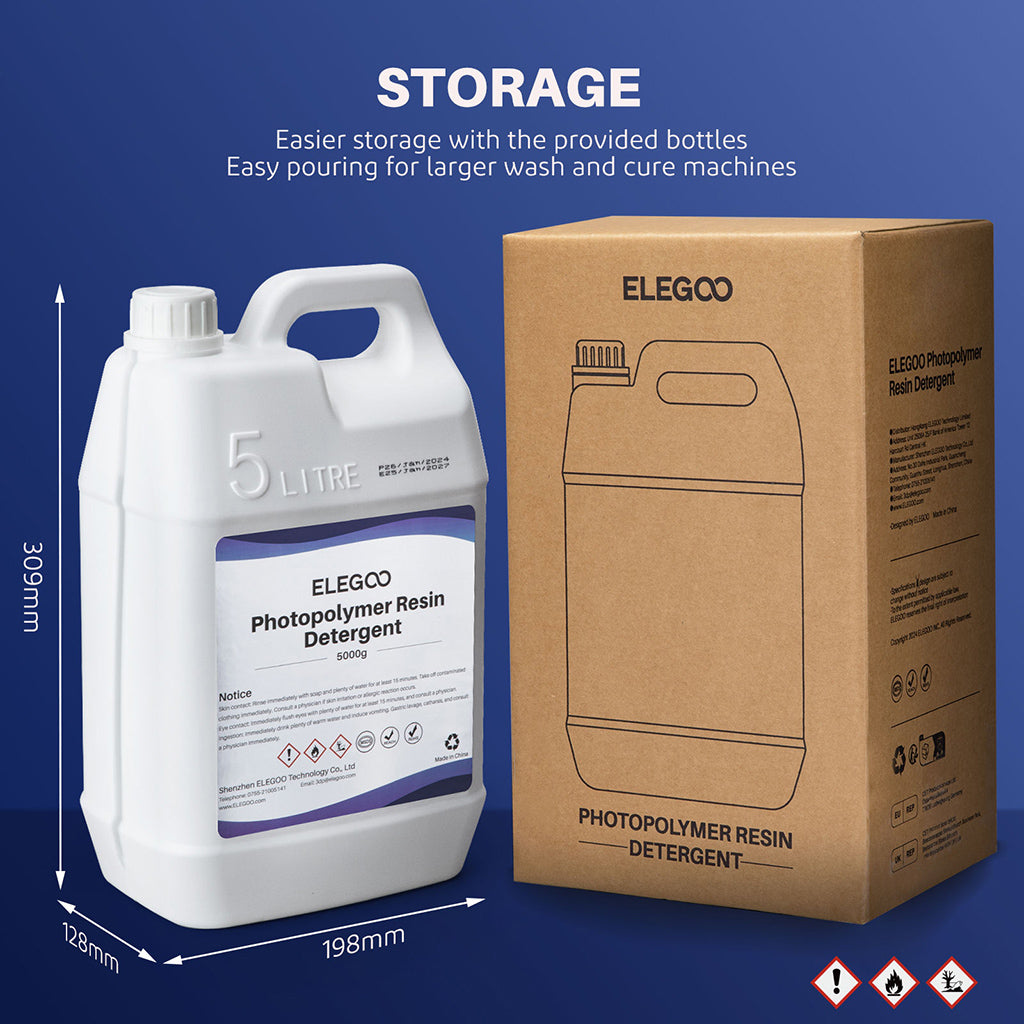 ELEGOO Photopolymer Resin Detergent 5KG Storage