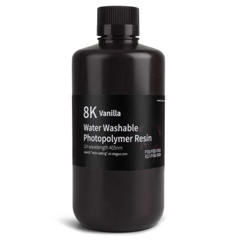 ELEGOO 8K Water Washable Photopolymer Resin 1KG Vanilla