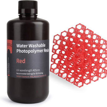 ELEGOO Water Washable Photopolymer Resin 1000g Red