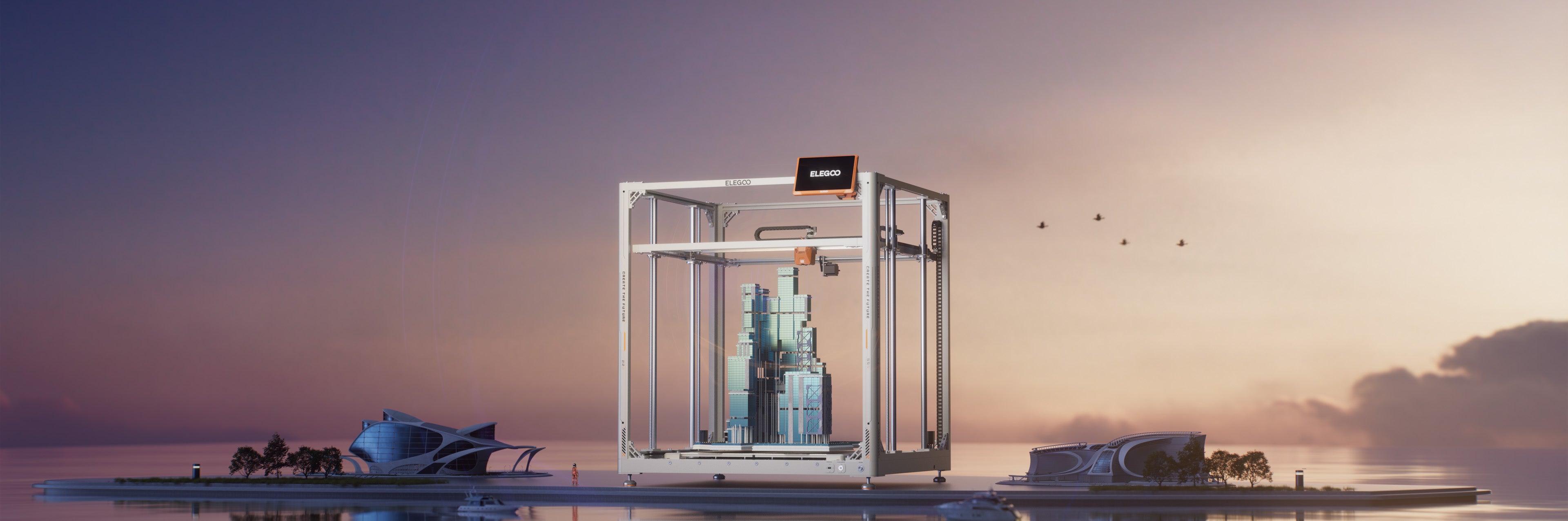 ELEGOO OrangeStorm Giga büyük hacimli FDM 3D yazıcı kapak görseli