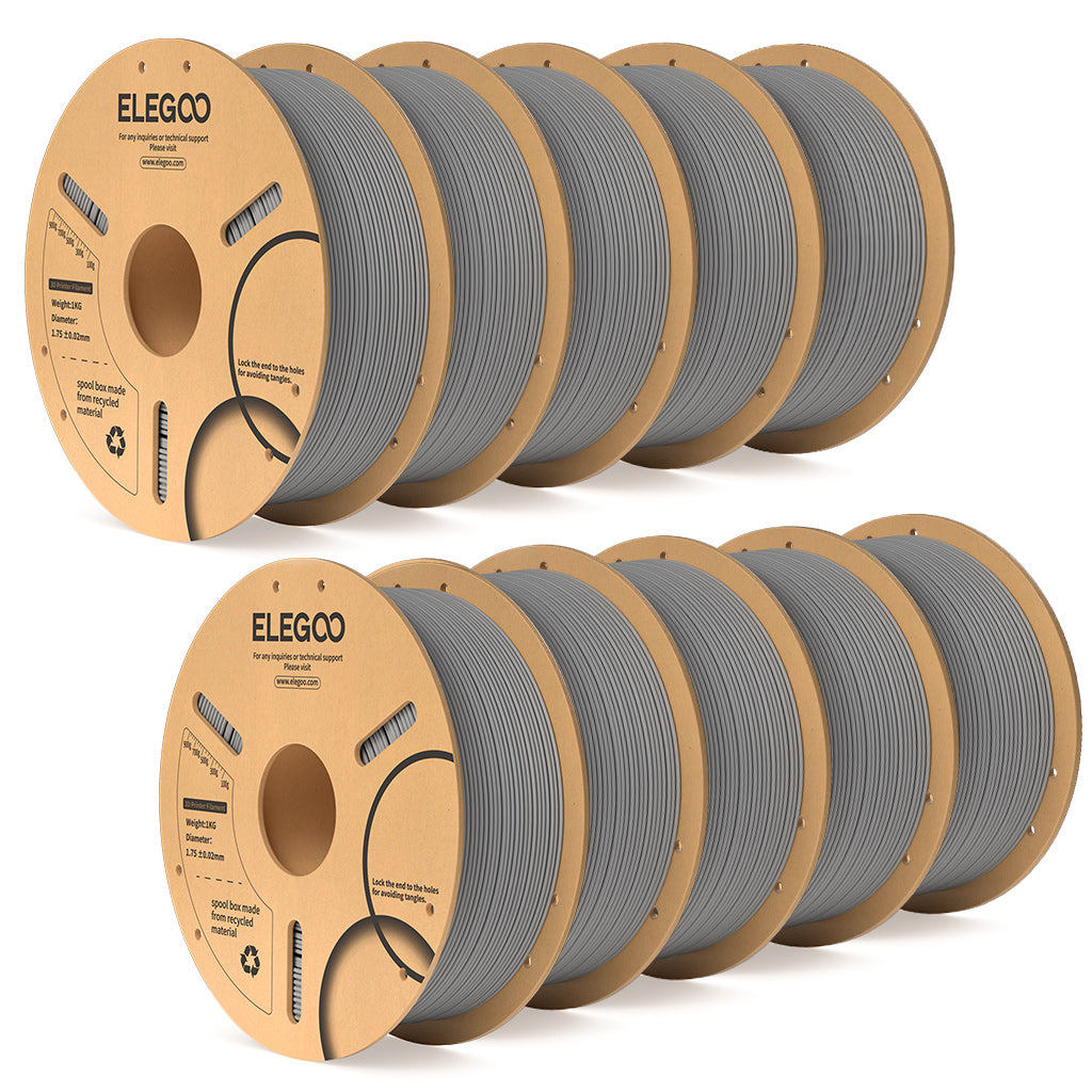 PLA Filament 1.75mm Grey 10KG – ELEGOO Official