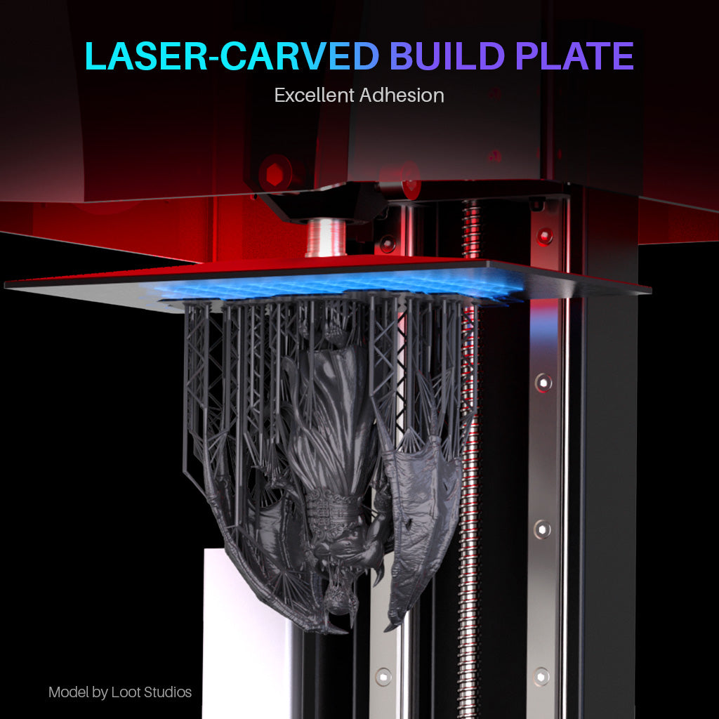 laser-carved build plate