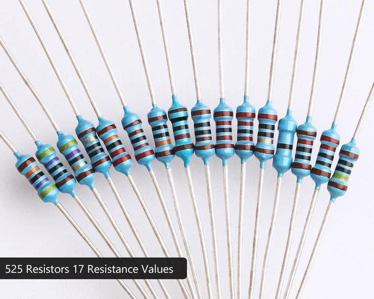 ELEGOO 17 Values 1% Resistor Kit (Pack of 525, 0 Ohm-1M Ohm) Arduino STEM Kits elegoo-shop 