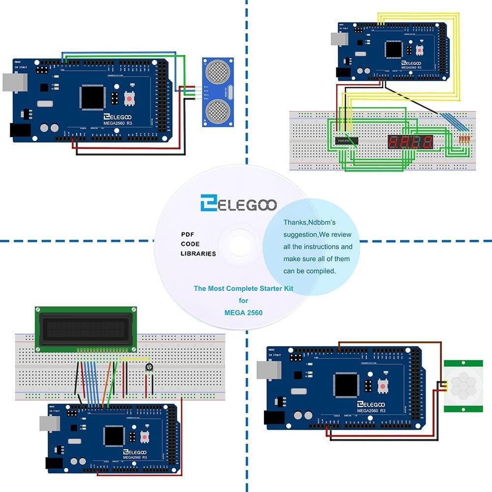 ELEGOO Mega 2560 The Most Complete Starter Kit Compatible with Arduino IDE Arduino STEM Kits elegoo-shop 