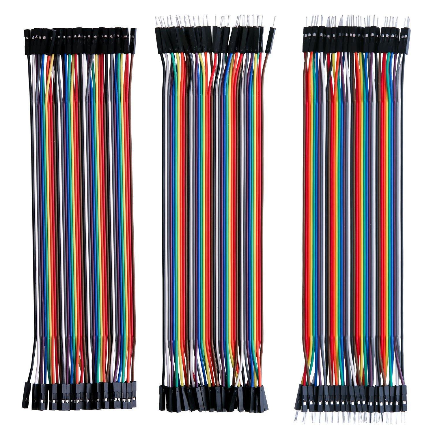 Multicolored Dupont Wire Kit for Arduino (120pcs)
